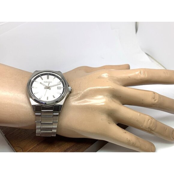 Seiko Men's Watch SBTH001 Quartz Silver Dial Date Stainless Steel 40mm $335 - Picture 4 of 14